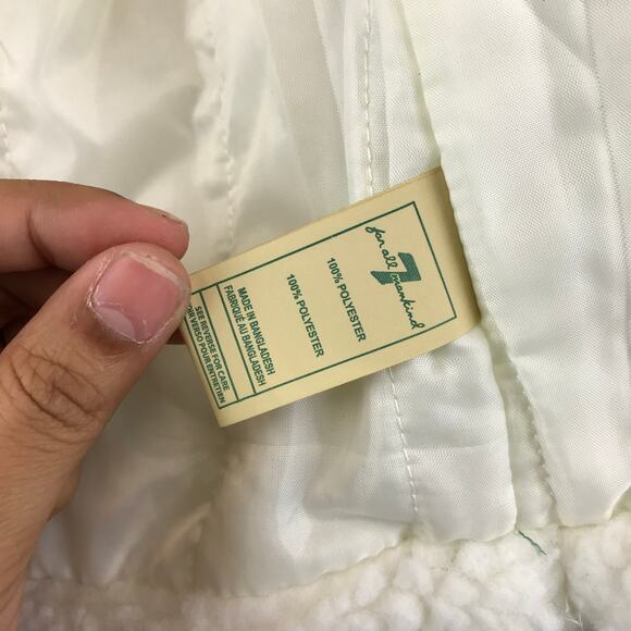 New 7 For All Man Kind Baby’s Sherpa Button Up Jacket White Sz 18M - Picture 10 of 11